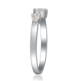 Kimberly 10K White Gold Round-Cut White Diamond Ring