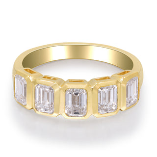 14K Yellow Gold Emerald-Cut LAB Grown Diamond Ring