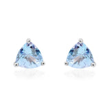 Gianna 14K White Gold Trillion-Cut Brazilian Aquamarine Earrings