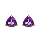 Brookes 14K Yellow Gold Trillion-Cut Brazilian Amethyst Earring