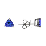 Flora 14K White Gold Trillion-Cut Tanzanian Tanzanite Earring