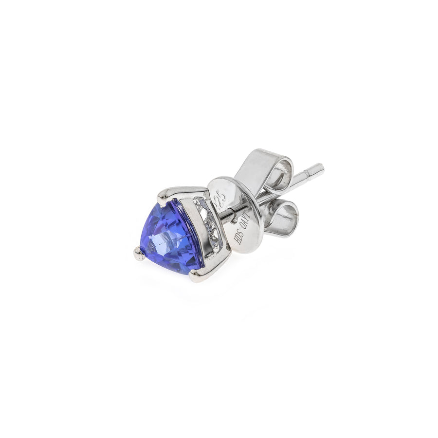 Flora 14K White Gold Trillion-Cut Tanzanian Tanzanite Earring