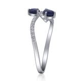 Jaycee 14K White Gold Pear-Cut Ceylon Blue Sapphire Ring