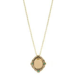 Sloane 14K Yellow Gold Oval-Cut Turquoise Pendant