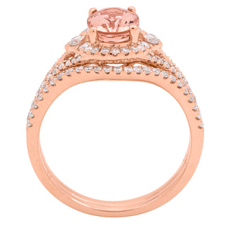 Journey 14K Rose Gold Oval-Cut Madagascar Morganite Ring
