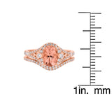 Journey 14K Rose Gold Oval-Cut Madagascar Morganite Ring