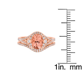 Journey 14K Rose Gold Oval-Cut Madagascar Morganite Ring