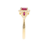Dahlia 10K Yellow Gold Oval-Cut Ruby Ring