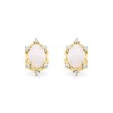 Ami 10K Yellow Gold Oval-Shape Natural African Opal Earring