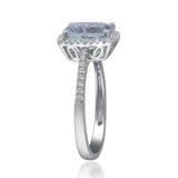 Sydney 14K White Gold Cushion-Cut Brazilian Aquamarine Ring
