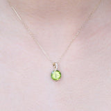 Emmy 14K Yellow Gold Round-Cut Manchurian Peridot Pendant