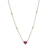 Bailey 10K Yellow Gold Square-Cut Mozambique Ruby Necklace