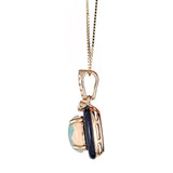 Lyla 14K Yellow Gold Oval-Cab Natural African Opal Pendant