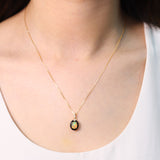 Lyla 14K Yellow Gold Oval-Cab Natural African Opal Pendant