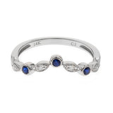 Addisyn 14K White Gold Round-Cut Ceylon Blue Sapphire Ring