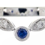 Addisyn 14K White Gold Round-Cut Ceylon Blue Sapphire Ring