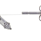 Jordyn 18K White Gold Baguette-Cut White Diamond Earrings
