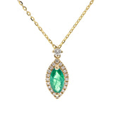 Amelia 10K Yellow Gold Marquise-Cut Emerald Pendant