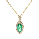 Daphne 10K Yellow Gold Marquise-Cut Emerald Pendant