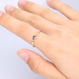 Madilyn 14K Yellow Gold Pear-Cut Multi Sapphire Ring