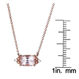 Louisa 10K Rose Gold Cushion-Cut Madagascar Morganite Necklace