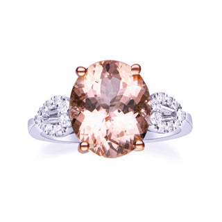 Keyla 14K Rose Gold Oval-Cut Madagascar Morganite Ring