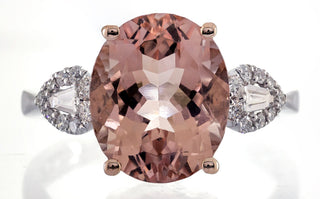 Keyla 14K Rose Gold Oval-Cut Madagascar Morganite Ring