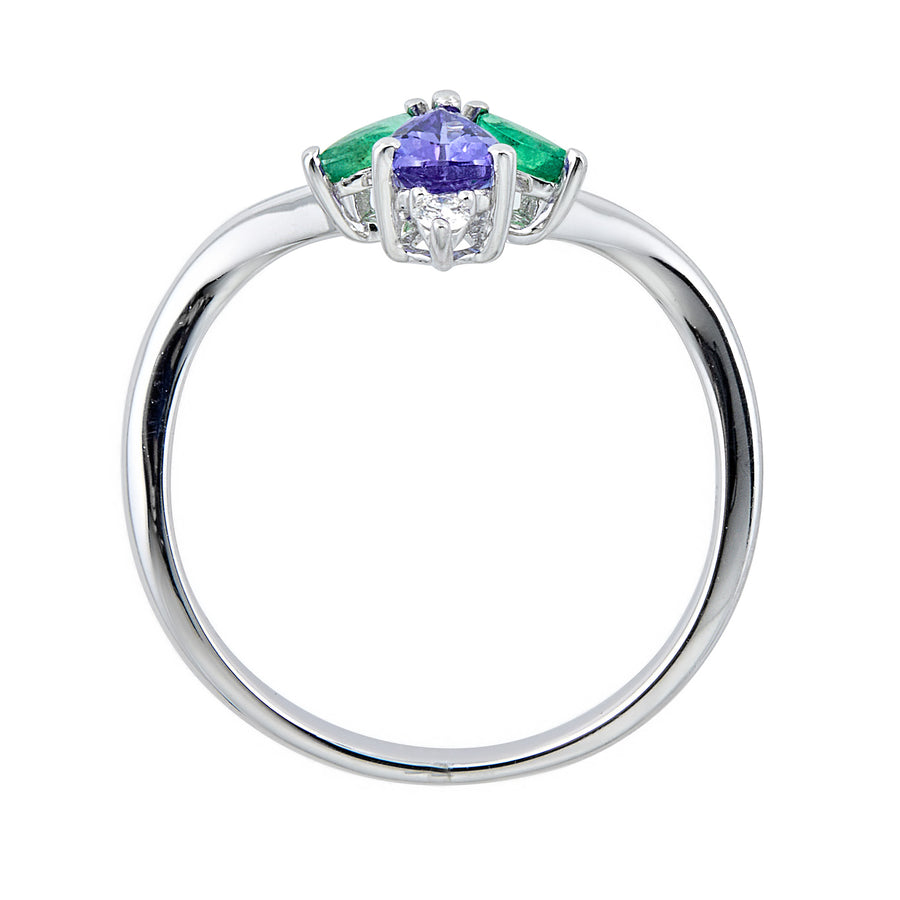 Amelia 14K White Gold Pear-Cut Tanzanite Ring