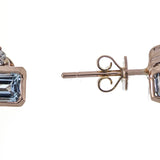 Hannah 14K Rose Gold Emerald-Cut Brazilian Aquamarine Earring