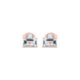 Ashlyn 10K Rose Gold Emerald-Cut Brazilian Aquamarine Earring