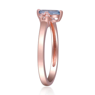 Alina 14K Rose Gold Marquise-Cut Brazilian Aquamarine Ring