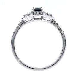 Lucia 10K White Gold Oval-Cut Blue Sapphire Ring