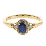 Kaydence 10K Yellow Gold Oval-Cut Ceylon Blue Sapphire Ring