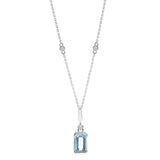 Reagan 10K White Gold Emerald-Cut Brazilian Aquamarine Pendant