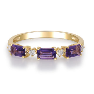 Ember 10K Yellow Gold Emerald-Cut Amethyst Ring