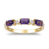 Ember 10K Yellow Gold Emerald-Cut Amethyst Ring