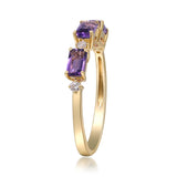 Amelia 10K Yellow Gold Emerald-Cut Amethyst Ring