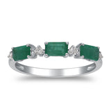 Willow 14K White Gold Emerald-Cut Emerald Ring