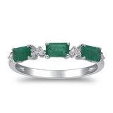 Willow 14K White Gold Emerald-Cut Emerald Ring