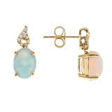 Neriah 10K Yellow Gold Oval-Cut Natural African Opal Earrings