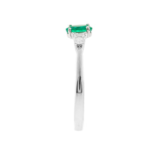 Journey 10K White Gold Oval-Cut Zambian Emerald Ring