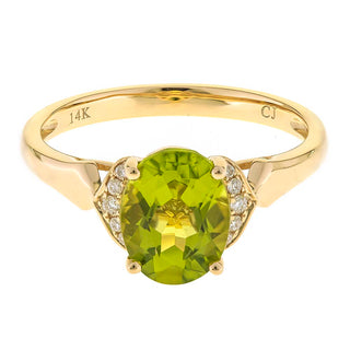 Kali 14K Yellow Gold Oval-Cut Peridot Ring