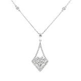 Athena 14K White Gold Baguette-Cut White Diamond Pendant
