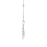 Athena 14K White Gold Baguette-Cut White Diamond Pendant