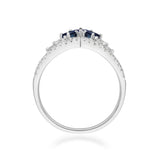 Amelia 14K White Gold Square-Cut Blue Sapphire Ring