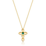 Aspen 14K Yellow Gold Oval-Cut Natural Zambian Emerald Pendant