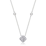 Autumn 14K White Gold Round-Cut White Diamond Pendant