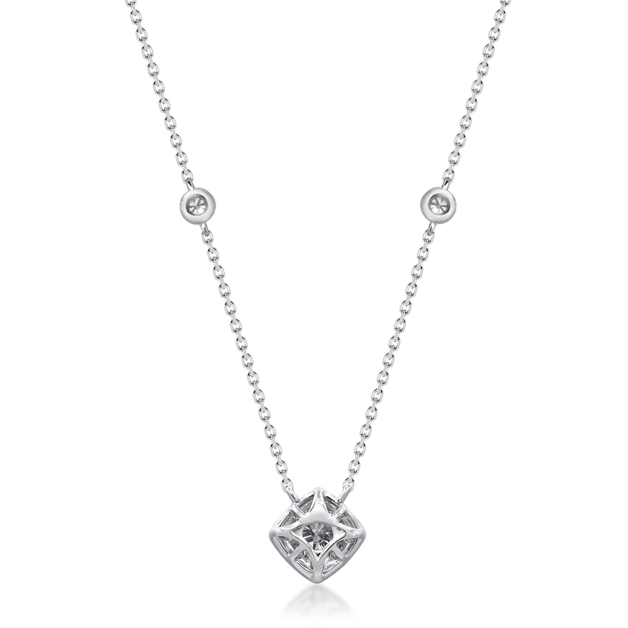 Autumn 14K White Gold Round-Cut White Diamond Pendant