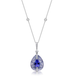 Emerson 14K White Gold Pear-Cut Tanzanite Pendant