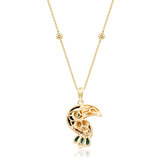 Adia 14K Yellow Gold Round-Cut Natural Zambian Emerald Pendant